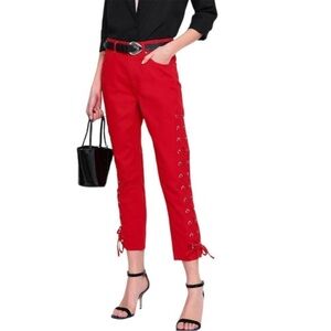 Sandro Hadera Slim Lace Up Pants/ Jeans